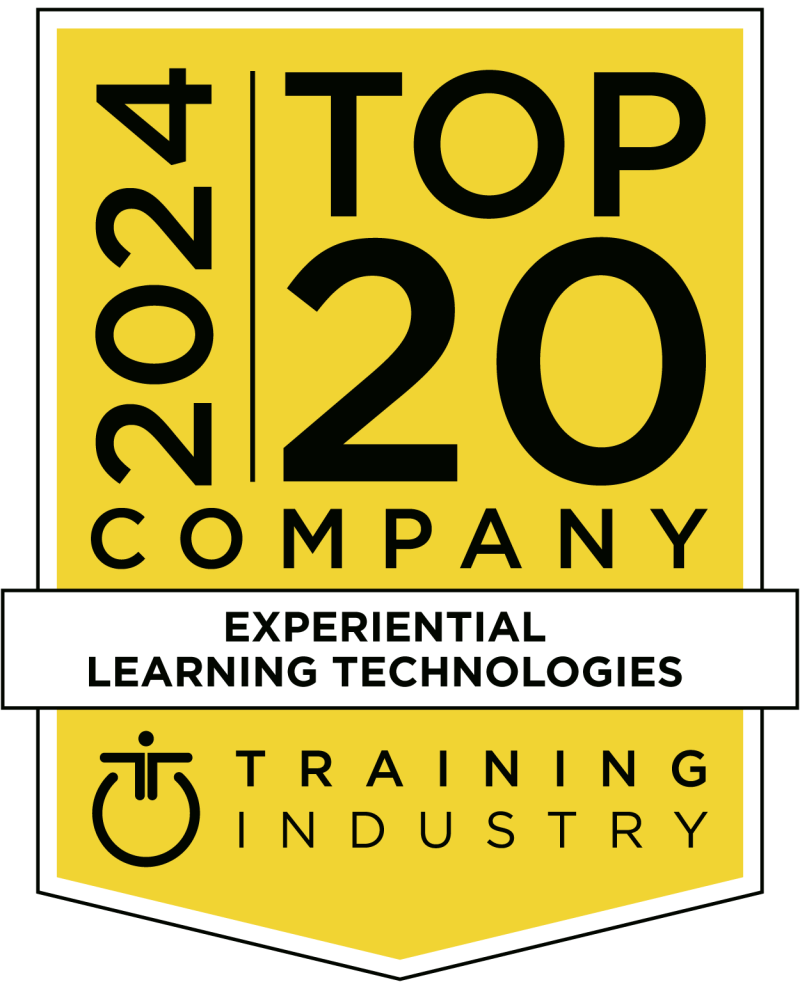 Training Industry Top 20 badge: Experiential Learning Technologies